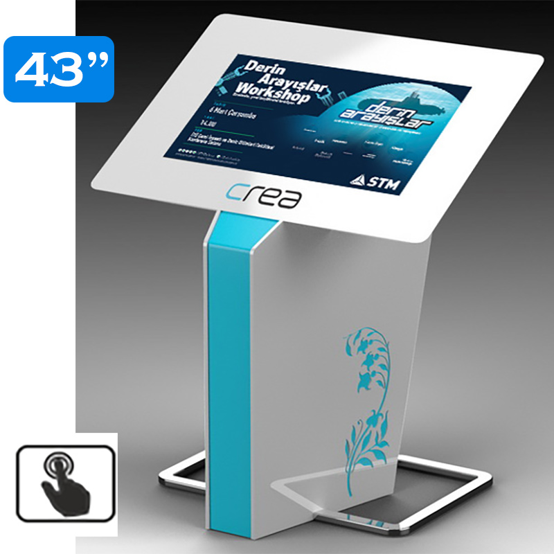 Infochioșc | display publicitar interactiv cu ecran tactil pentru semnalizare digitală, diagonala 43”/108 cm, rezolutie FullHD (1920 x 1080), luminozitate 450 (cd/m²), 24 / 7, Vierra K43VR 2 Infochioșc | display publicitar interactiv cu ecran tactil pentru semnalizare digitală, diagonala 43''/108 cm, rezolutie FullHD (1920 x 1080), luminozitate 450 (cd/m²), 24 / 7, Vierra K43VR - imagine 2