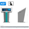 Infochioșc | display publicitar interactiv cu ecran tactil pentru semnalizare digitală, diagonala 43”/108 cm, rezolutie FullHD (1920 x 1080), luminozitate 450 (cd/m²), 24 / 7, Vierra K43VR 3