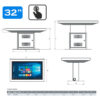 Masă tactilă interactivă cu înălțime reglabilă, diagonala 32”/81 cm, rezolutie FullHD (1920 x 1080), luminozitate 450 (cd/m²), 24 / 7, Zenta M32ZN 7