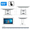 Masă tactilă interactivă cu înălțime reglabilă, diagonala 65”/164 cm, rezolutie 4K UHD (3840 x 2160), luminozitate 450 (cd/m²), 24 / 7, Zenta M65ZN 6