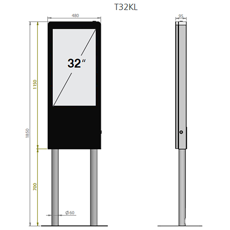 Infochioșc pentru semnalizare digitală, diagonala 32”/81 cm, rezolutie FullHD (1920 x 1080), luminozitate 500 (cd/m²), 24 / 7, Wi-fi si media player integrat, Klera T32KL 6 Infochioșc pentru semnalizare digitală, diagonala 32''/81 cm, rezolutie FullHD (1920 x 1080), luminozitate 500 (cd/m²), 24 / 7, Wi-fi si media player integrat, Klera T32KL - imagine 6