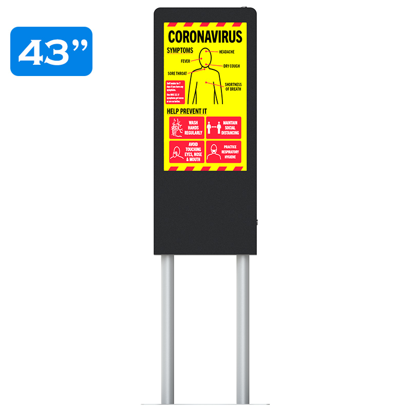Infochioșc pentru semnalizare digitală, diagonala 43”/108 cm, rezolutie 4K UHD (3840 x 2160), luminozitate 500 (cd/m²), 24 / 7, Wi-fi si media player integrat, Klera T43KL 2 Infochioșc pentru semnalizare digitală, diagonala 43''/108 cm, rezolutie 4K UHD (3840 x 2160), luminozitate 500 (cd/m²), 24 / 7, Wi-fi si media player integrat, Klera T43KL - imagine 2