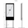 Infochioșc pentru semnalizare digitală, diagonala 43”/108 cm, rezolutie 4K UHD (3840 x 2160), luminozitate 500 (cd/m²), 24 / 7, Wi-fi si media player integrat, Klera T43KL 6