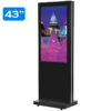 Infochioșc | display publicitar pentru semnalizare digitală, diagonala 43”/108 cm, rezolutie 4K UHD (3840 x 2160), luminozitate 450 (cd/m²), 24 / 7, Wi-fi si media player integrat, Lunos T43LU 2
