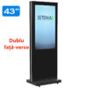 Infochioșc | display publicitar pentru semnalizare digitală dublu cu fata-verso, diagonala 43”/108 cm, rezolutie 4K UHD (3840 x 2160), luminozitate 450 (cd/m²), 24 / 7, Wi-fi si media player integrat, Lunos T43LU-D 2