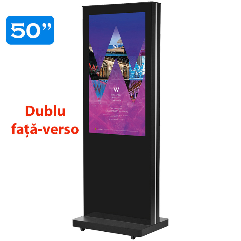 Infochioșc | display publicitar pentru semnalizare digitală dublu cu fata-verso, diagonala 50”/127 cm, rezolutie 4K UHD (3840 x 2160), luminozitate 450 (cd/m²), 24 / 7, Wi-fi si media player integrat, Lunos T50LU-D 2 Infochioșc | display publicitar pentru semnalizare digitală dublu cu fata-verso, diagonala 50''/127 cm, rezolutie 4K UHD (3840 x 2160), luminozitate 450 (cd/m²), 24 / 7, Wi-fi si media player integrat, Lunos T50LU-D - imagine 2