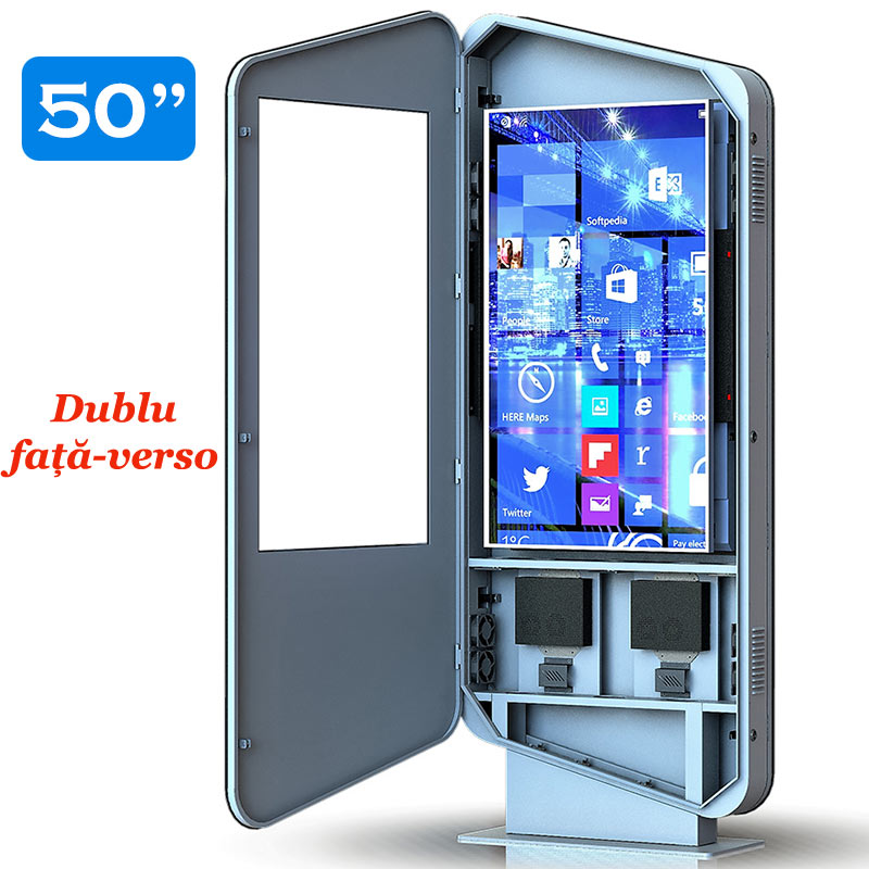 Infochioșc | display publicitar pentru semnalizare digitală dublu cu fata-verso, diagonala 50”/127 cm, rezolutie 4K UHD (3840 x 2160), luminozitate 450 (cd/m²), 24 / 7, Wi-fi si media player integrat, Terra T50TR-D 4 Infochioșc | display publicitar pentru semnalizare digitală dublu cu fata-verso, diagonala 50''/127 cm, rezolutie 4K UHD (3840 x 2160), luminozitate 450 (cd/m²), 24 / 7, Wi-fi si media player integrat, Terra T50TR-D - imagine 4