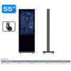 Infochioșc | display publicitar interactiv cu ecran tactil pentru semnalizare digitală, diagonala 55”/139 cm, rezolutie 4K UHD (3840 x 2160), luminozitate 450 (cd/m²), 24 / 7, Wi-fi si media player integrat, Lunos T55LU-T 3