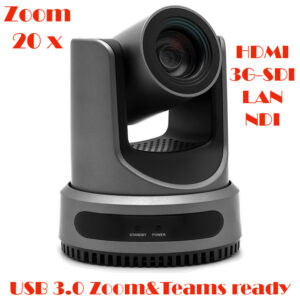 Camera de conferinta FullHD cu urmarire automata a vorbitorului activ | auto-tracking, 20 x zoom optic, USB3.0, HDMI, 3G-SDI, LAN, NDI, pregatita pentru software de videoconferinta Teams sau Zoom, VIS-CDC-H20N, Vissonic 1 Camera de conferinta FullHD cu urmarire automata a vorbitorului activ | auto-tracking, 20 x zoom optic, USB3.0, HDMI, 3G-SDI, LAN, NDI, pregatita pentru software de videoconferinta Teams sau Zoom, VIS-CDC-H20N, Vissonic