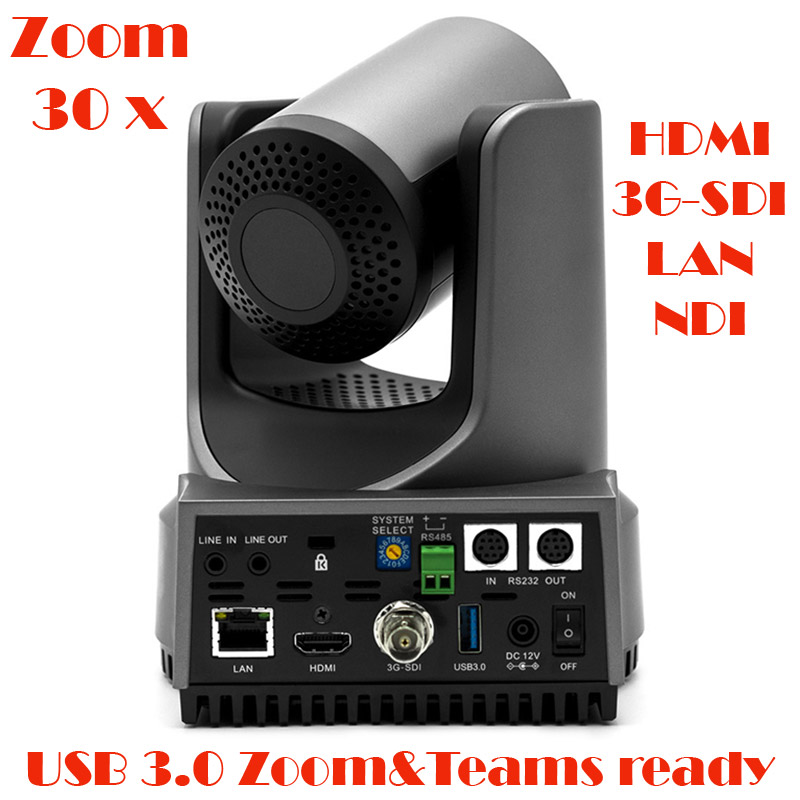 Camera de conferinta FullHD cu urmarire automata a vorbitorului activ | auto-tracking, 30 x zoom optic, USB3.0, HDMI, 3G-SDI, LAN, NDI, pregatita pentru software de videoconferinta Teams sau Zoom, VIS-CDC-H30N, Vissonic 2 Camera de conferinta FullHD cu urmarire automata a vorbitorului activ | auto-tracking, 30 x zoom optic, USB3.0, HDMI, 3G-SDI, LAN, NDI, pregatita pentru software de videoconferinta Teams sau Zoom, VIS-CDC-H30N, Vissonic - imagine 2
