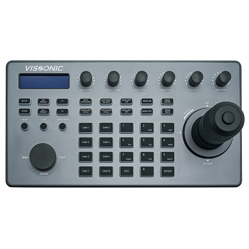 Controler de cameră de precizie pentru camere de conferinta cu urmarire automata, suportă protocoalele PELCO-D, PELCO-P, VISCA prin IP, VIS-CKB2, Vissonic 2 Controler de cameră de precizie pentru camere de conferinta cu urmarire automata, suportă protocoalele PELCO-D, PELCO-P, VISCA prin IP, VIS-CKB2, Vissonic - imagine 2