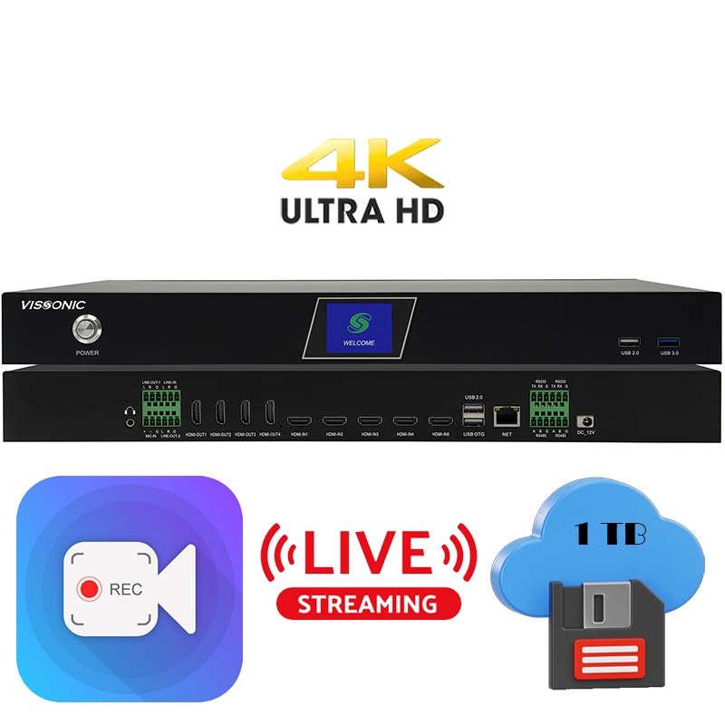 Pachet camera 4K de conferinta cu urmarire automata a vorbitorului, 12 x zoom optic, USB, HDMI, 3G-SDI, LAN, cu streaming online live, inregistrare & stocare, procesor cu functie de videoconferinta, VIS-CDC-12-4K/CATC-B/CRS05-B, Vissonic 7 Pachet camera 4K de conferinta cu urmarire automata a vorbitorului, 12 x zoom optic, USB, HDMI, 3G-SDI, LAN, cu streaming online live, inregistrare & stocare, procesor cu functie de videoconferinta, VIS-CDC-12-4K/CATC-B/CRS05-B, Vissonic - imagine 7