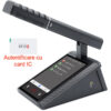 Microfon multimedia de conferinta tip delegat sau presedinte cu card IC, ecran touchscreen 5″ si difuzor, digital cu fir, pentru discutii, VIS-DMDIC-T, Vissonic 3