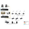Microfon multimedia de conferinta tip delegat sau presedinte cu vot cu card IC, ecran touchscreen 4.3″ si difuzor, digital cu fir, pentru discutii, VIS-MAU-T, Vissonic 4