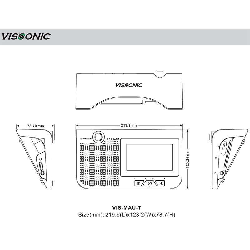 Microfon multimedia de conferinta tip delegat sau presedinte cu vot cu card IC, ecran touchscreen 4.3″ si difuzor, digital cu fir, pentru discutii, VIS-MAU-T, Vissonic 3 Microfon multimedia de conferinta tip delegat sau presedinte cu vot cu card IC, ecran touchscreen 4.3" si difuzor, digital cu fir, pentru discutii, VIS-MAU-T, Vissonic - imagine 3