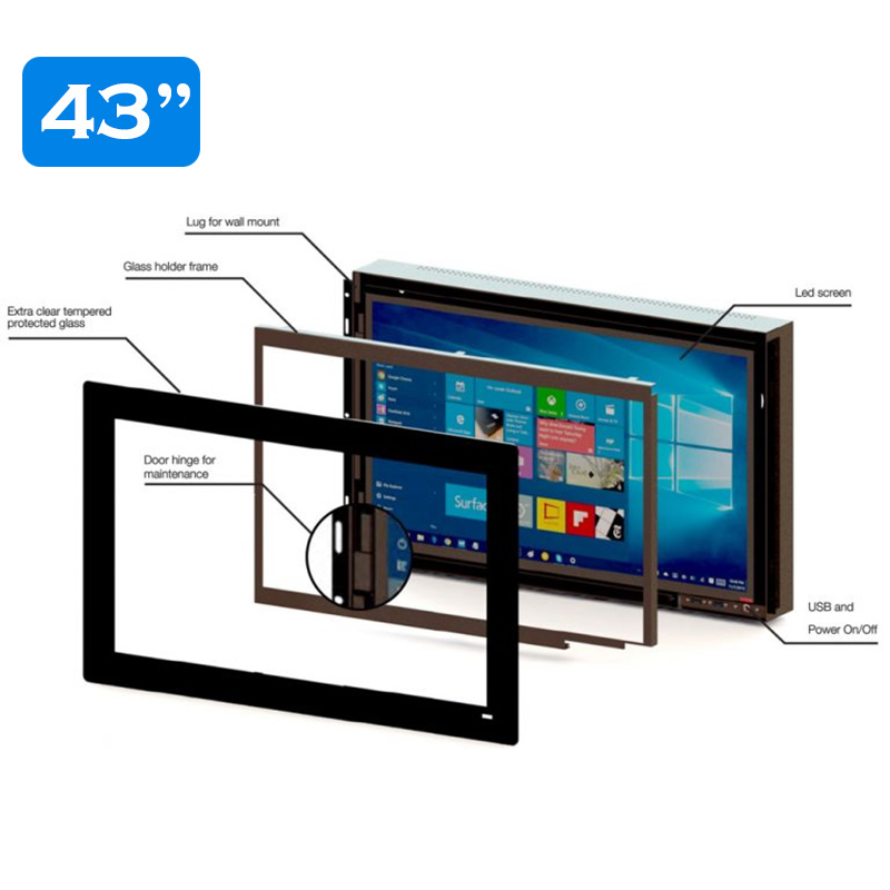 Display profesional pentru semnalistica digitala LED A43MP, diagonala 43″/108 cm, rezolutie 4K UHD (3840 x 2160), luminozitate 500 (cd/m²), 24 / 7, player media Samsung încorporat 2 Display profesional pentru semnalistica digitala LED A43MP, diagonala 43"/108 cm, rezolutie 4K UHD (3840 x 2160), luminozitate 500 (cd/m²), 24 / 7, player media Samsung încorporat - imagine 2