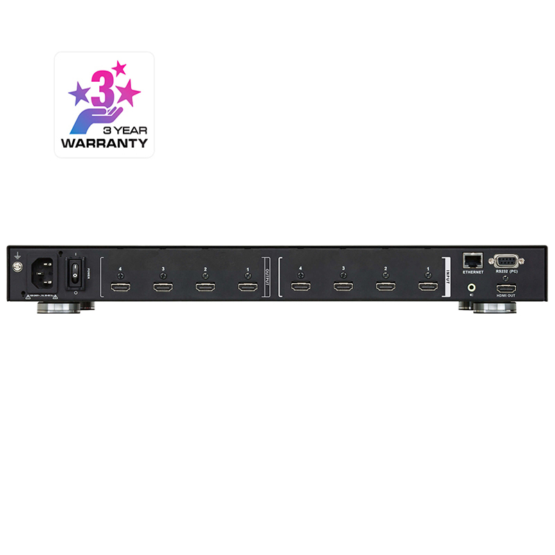 Comutator matrice HDMI 2.0 4×4 seamless, cu functie de videowall, cu scalator incorporat, rezolutie maxima 1080p (1920 x 1080), control RS-232 si TCP/IP, Aten, VM5404HA 3 Comutator matrice HDMI 2.0 4x4 seamless, cu functie de videowall, cu scalator incorporat, rezolutie maxima 1080p (1920 x 1080), control RS-232 si TCP/IP, Aten, VM5404HA - imagine 3
