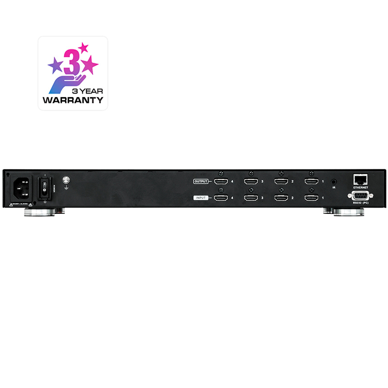 Comutator matrice HDMI 2.0 4×4 seamless, cu functie de videowall, cu scalator incorporat, rezolutie maxima 1080p (1920 x 1080), control IR, RS-232 si TCP/IP, telecomanda, Aten, VM5404H 3 Comutator matrice HDMI 2.0 4x4 seamless, cu functie de videowall, cu scalator incorporat, rezolutie maxima 1080p (1920 x 1080), control IR, RS-232 si TCP/IP, telecomanda, Aten, VM5404H - imagine 3