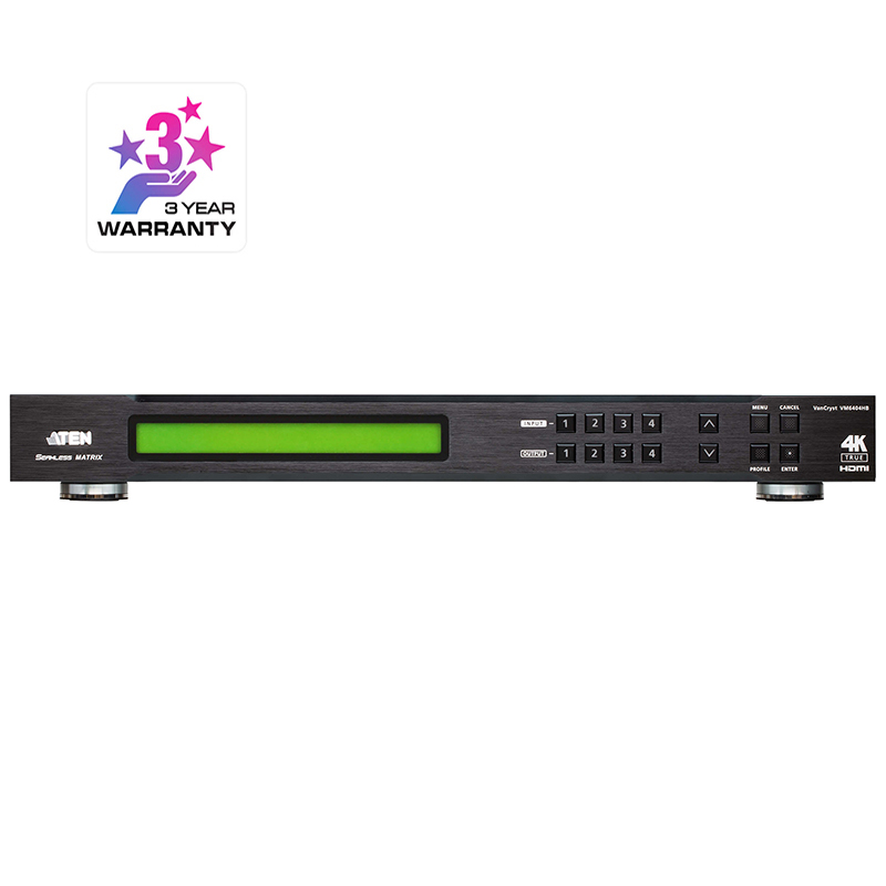 Comutator matrice HDMI 2.0 4×4 seamless, cu functie de videowall, cu scalator incorporat, rezolutie maxima 4K (4096 x 2160 @ 60Hz), control IR, RS-232 si TCP/IP, Aten, VM6404HB 3 Comutator matrice HDMI 2.0 4x4 seamless, cu functie de videowall, cu scalator incorporat, rezolutie maxima 4K (4096 x 2160 @ 60Hz), control IR, RS-232 si TCP/IP, Aten, VM6404HB - imagine 3