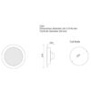 Difuzor de plafon Hi-Fi pentru adresare publica, impedanta 8Ω cu 2 cai, 30 W, 8″, alb, Ozio OZ2GB, Tutondo 2