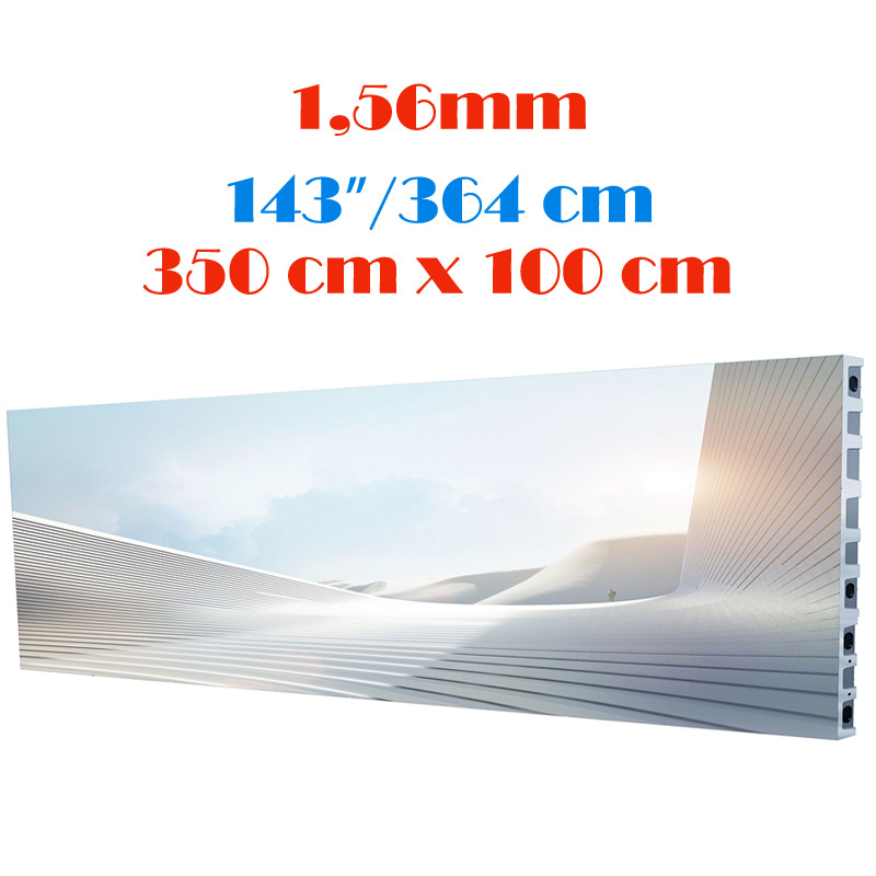 Ecran LED profesional 350 cm x 100 cm, pixel pitch 1.56 mm, diagonala 143”/364 cm, rezolutie 720p (2240 x 640), luminozitate 500 nits, de interior, premium, cu led Nationstar 1 Ecran LED profesional 350 cm x 100 cm, pixel pitch 1.56 mm, diagonala 143”/364 cm, rezolutie 720p (2240 x 640), luminozitate 500 nits, de interior, premium, cu led Nationstar