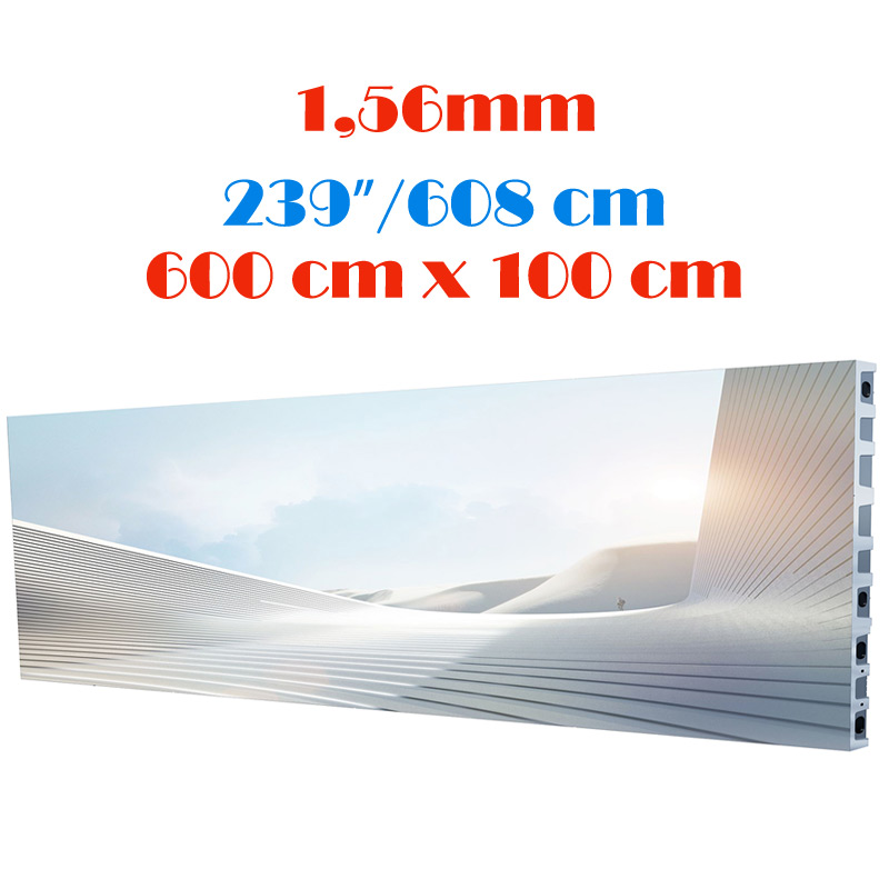 Ecran LED profesional 600 cm x 100 cm, pixel pitch 1.56 mm, diagonala 239”/608 cm, rezolutie 3840 x 640, luminozitate 500 nits, de interior, premium, cu led Nationstar 1 Ecran LED profesional 600 cm x 100 cm, pixel pitch 1.56 mm, diagonala 239”/608 cm, rezolutie 3840 x 640, luminozitate 500 nits, de interior, premium, cu led Nationstar