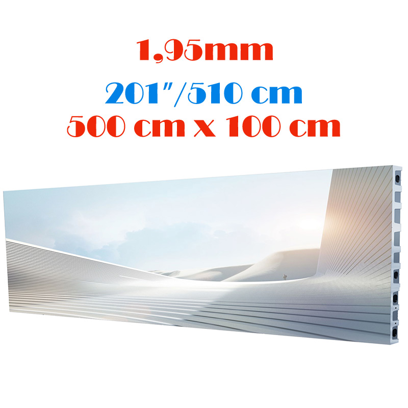 Ecran LED profesional 500 cm x 100 cm, pixel pitch 1.95 mm, diagonala 201”/510 cm, rezolutie 2560 x 512, luminozitate 800 nits, de interior, premium, cu led Nationstar 1 Ecran LED profesional 500 cm x 100 cm, pixel pitch 1.95 mm, diagonala 201”/510 cm, rezolutie 2560 x 512, luminozitate 800 nits, de interior, premium, cu led Nationstar