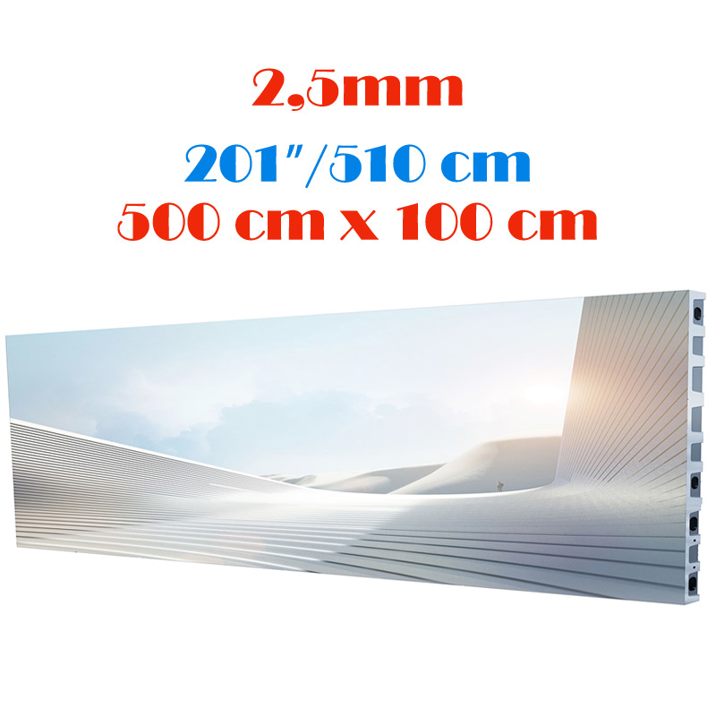 Ecran LED profesional 500 cm x 100 cm, pixel pitch 2.5 mm, diagonala 201”/510 cm, rezolutie 2000 x 400, luminozitate 600/1200 nits, de interior, premium, cu led Nationstar 1 Ecran LED profesional 500 cm x 100 cm, pixel pitch 2.5 mm, diagonala 201”/510 cm, rezolutie 2000 x 400, luminozitate 600/1200 nits, de interior, premium, cu led Nationstar