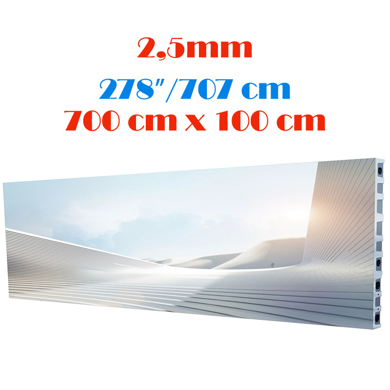 Ecran LED profesional 700 cm x 100 cm, pixel pitch 2.5 mm, diagonala 278”/707 cm, rezolutie 2800 x 400, luminozitate 600/1200 nits, de interior, premium, cu led Nationstar 1 Ecran LED profesional 700 cm x 100 cm, pixel pitch 2.5 mm, diagonala 278”/707 cm, rezolutie 2800 x 400, luminozitate 600/1200 nits, de interior, premium, cu led Nationstar
