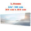 Ecran LED profesional 300 cm x 100 cm, pixel pitch 3.91 mm, diagonala 124”/316 cm, rezolutie 768 x 256, luminozitate 800 nits, de interior, premium, cu led Nationstar 1