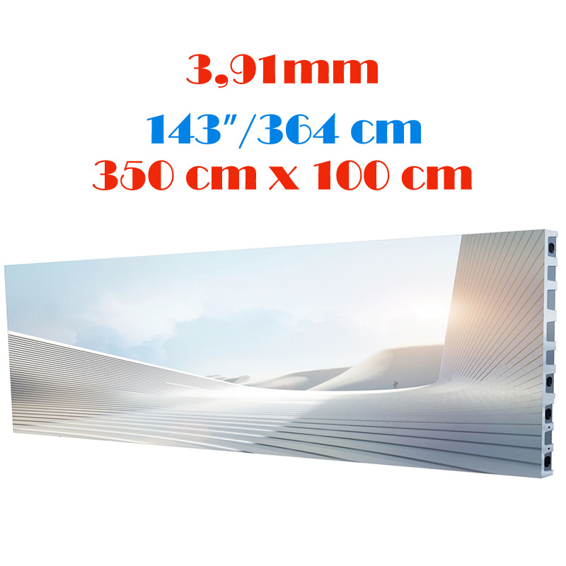 Ecran LED profesional 350 cm x 100 cm, pixel pitch 3.91 mm, diagonala 143”/364 cm, rezolutie 896 x 256, luminozitate 800 nits, de interior, premium, cu led Nationstar 1 Ecran LED profesional 350 cm x 100 cm, pixel pitch 3.91 mm, diagonala 143”/364 cm, rezolutie 896 x 256, luminozitate 800 nits, de interior, premium, cu led Nationstar