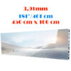 Ecran LED profesional 450 cm x 100 cm, pixel pitch 3.91 mm, diagonala 181”/461 cm, rezolutie 1152 x 256, luminozitate 800 nits, de interior, premium, cu led Nationstar 1