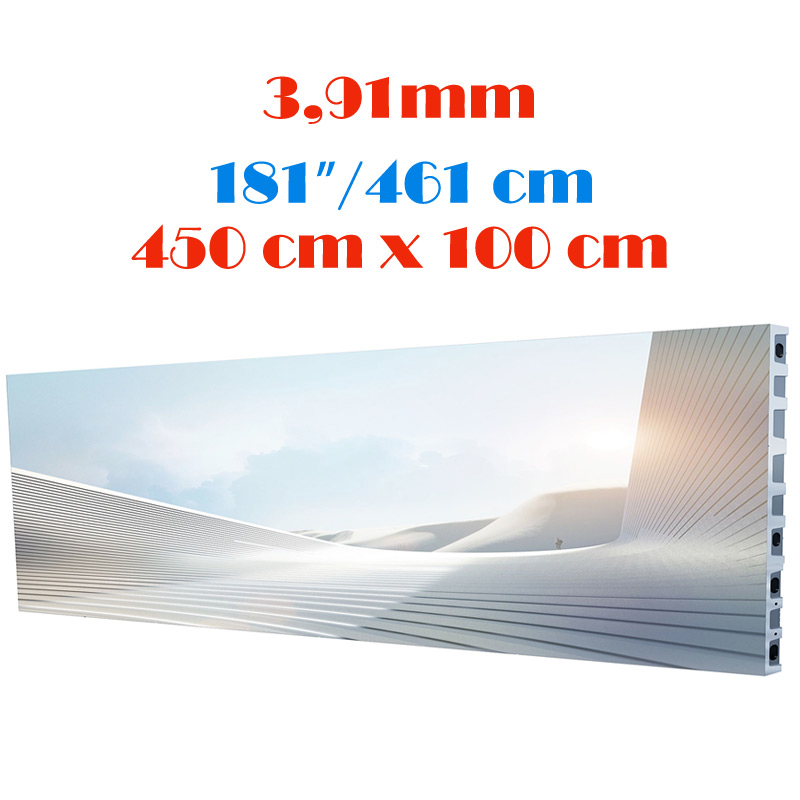 Ecran LED profesional 450 cm x 100 cm, pixel pitch 3.91 mm, diagonala 181”/461 cm, rezolutie 1152 x 256, luminozitate 800 nits, de interior, premium, cu led Nationstar 1 Ecran LED profesional 450 cm x 100 cm, pixel pitch 3.91 mm, diagonala 181”/461 cm, rezolutie 1152 x 256, luminozitate 800 nits, de interior, premium, cu led Nationstar