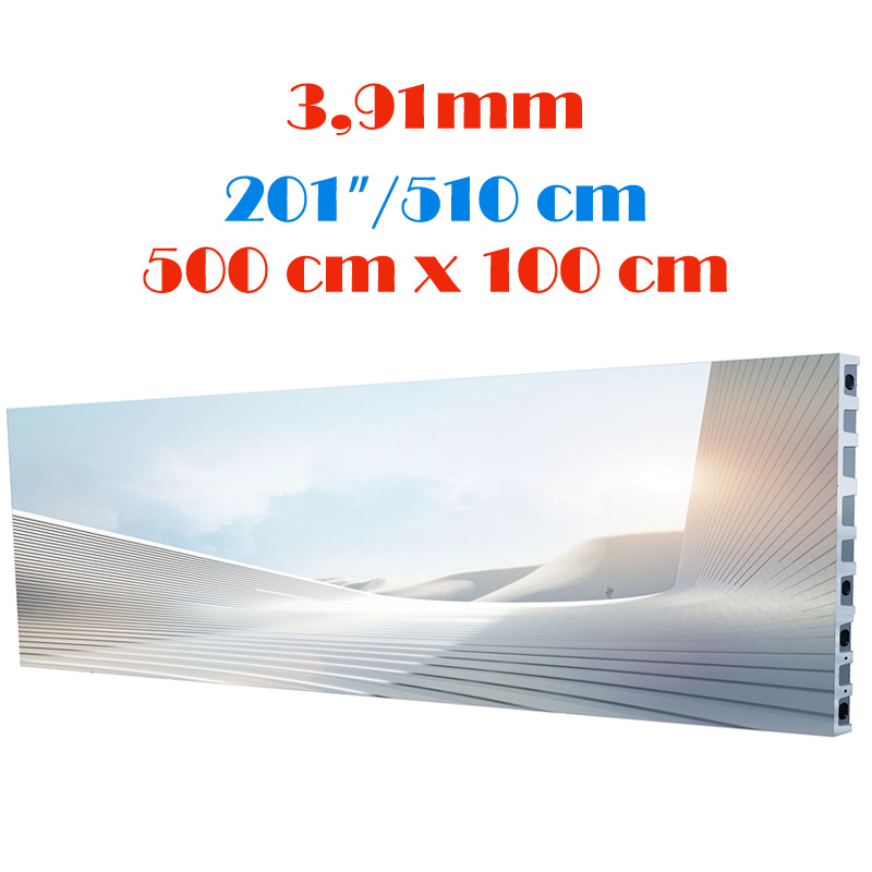 Ecran LED profesional 500 cm x 100 cm, pixel pitch 3.91 mm, diagonala 201”/510 cm, rezolutie 1280 x 256, luminozitate 800 nits, de interior, premium, cu led Nationstar 1 Ecran LED profesional 500 cm x 100 cm, pixel pitch 3.91 mm, diagonala 201”/510 cm, rezolutie 1280 x 256, luminozitate 800 nits, de interior, premium, cu led Nationstar