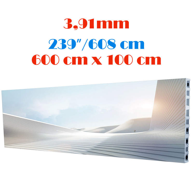Ecran LED profesional 600 cm x 100 cm, pixel pitch 3.91 mm, diagonala 239”/608 cm, rezolutie 1536 x 256, luminozitate 800 nits, de interior, premium, cu led Nationstar 1 Ecran LED profesional 600 cm x 100 cm, pixel pitch 3.91 mm, diagonala 239”/608 cm, rezolutie 1536 x 256, luminozitate 800 nits, de interior, premium, cu led Nationstar