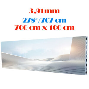 Ecran LED profesional 700 cm x 100 cm, pixel pitch 3.91 mm, diagonala 278”/707 cm, rezolutie 1792 x 256, luminozitate 800 nits, de interior, premium, cu led Nationstar