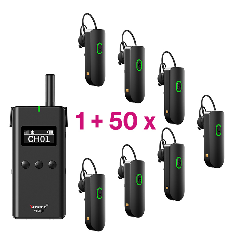 Pachet sistem de ghidare | tur ghidat live digital 2.4 GHz cu maxim 100 de canale, pana la 150 metri transmisie, ultrausor, unidirectional cu 50 de receptoare YT500R, 1 transmiter YT500T si geanta de calatorie cu incarcator cu 42 de sloturi YT500C, Yarmee 1 Pachet sistem de ghidare | tur ghidat live digital 2.4 GHz cu maxim 100 de canale, pana la 150 metri transmisie, ultrausor, unidirectional cu 50 de receptoare YT500R, 1 transmiter YT500T si geanta de calatorie cu incarcator cu 42 de sloturi YT500C, Yarmee