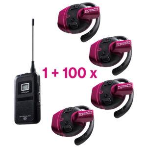 Pachet sistem de ghidare | tur ghidat live in frecventa UHF cu maxim 50 de canale, pana la 90 metri transmisie, ultrausor, unidirectional cu 100 de receptoare FT1, 1 transmiter FT1T si 4 statii de incarcare cu 24 de sloturi C222, Okayo 1 Pachet sistem de ghidare | tur ghidat live in frecventa UHF cu maxim 50 de canale, pana la 90 metri transmisie, ultrausor, unidirectional cu 100 de receptoare FT1, 1 transmiter FT1T si 4 statii de incarcare cu 24 de sloturi C222, Okayo
