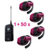 Pachet sistem de ghidare | tur ghidat live in frecventa UHF cu maxim 50 de canale, pana la 90 metri transmisie, ultrausor, unidirectional cu 50 de receptoare FT1, 1 transmiter FT1T si 2 statii de incarcare cu 24 de sloturi C222, Okayo 1 sistem ghidare live UHF 50 canale Avisystems