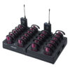 Pachet sistem de ghidare | tur ghidat live in frecventa UHF cu maxim 50 de canale, pana la 90 metri transmisie, ultrausor, unidirectional cu 250 de receptoare FT1, 1 transmiter FT1T si 10 statii de incarcare cu 24 de sloturi C222, Okayo 5 statie incarcare 24 sloturi Okayo Avisystems