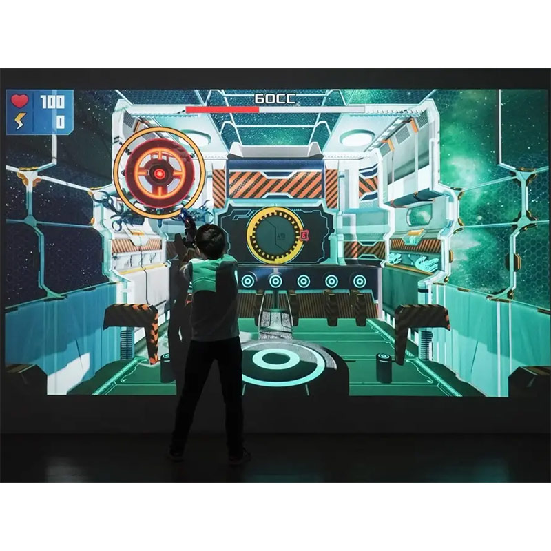 Joc interactiv de tragere pe perete cu proiecție 3D și lasere, galerie de tir interactivă Astro Blaster 1 Joc interactiv de tragere pe perete cu proiecție 3D și lasere, galerie de tir interactivă Astro Blaster