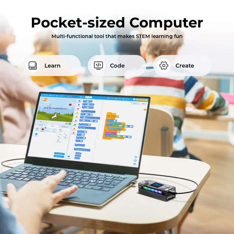 Kituri electronice educaționale pentru începători, pentru a învăța programarea Makeblock CyberPi Go 3 Kituri electronice educaționale pentru începători, pentru a învăța programarea Makeblock CyberPi Go - imagine 3