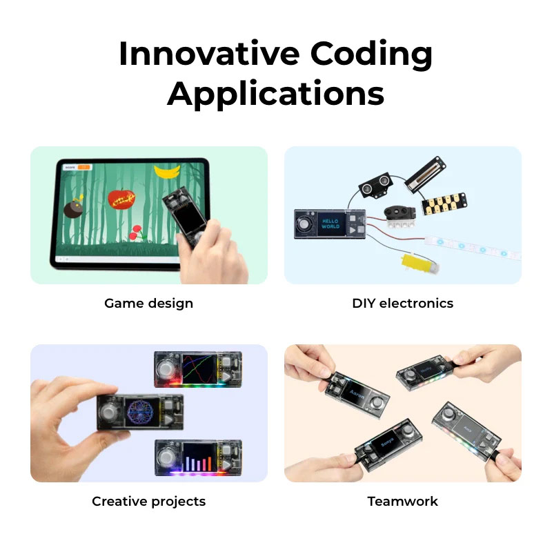 Kituri electronice educaționale pentru începători, pentru a învăța programarea Makeblock CyberPi Go 4 Kituri electronice educaționale pentru începători, pentru a învăța programarea Makeblock CyberPi Go - imagine 4