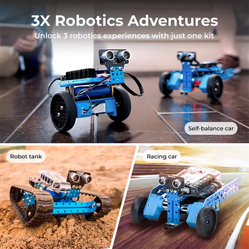 Robot educational programabil | de codare Makeblock mBot2 Ranger Kit de construire a roboților 3 în 1 pentru învățarea roboticii, ingineriei, programării 2 Robot educational programabil | de codare Makeblock mBot2 Ranger Kit de construire a roboților 3 în 1 pentru învățarea roboticii, ingineriei, programării - imagine 2