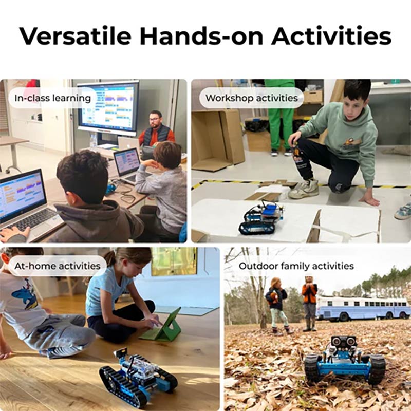 Robot educational programabil | de codare Makeblock mBot2 Ranger Kit de construire a roboților 3 în 1 pentru învățarea roboticii, ingineriei, programării 10 Robot educational programabil | de codare Makeblock mBot2 Ranger Kit de construire a roboților 3 în 1 pentru învățarea roboticii, ingineriei, programării - imagine 10