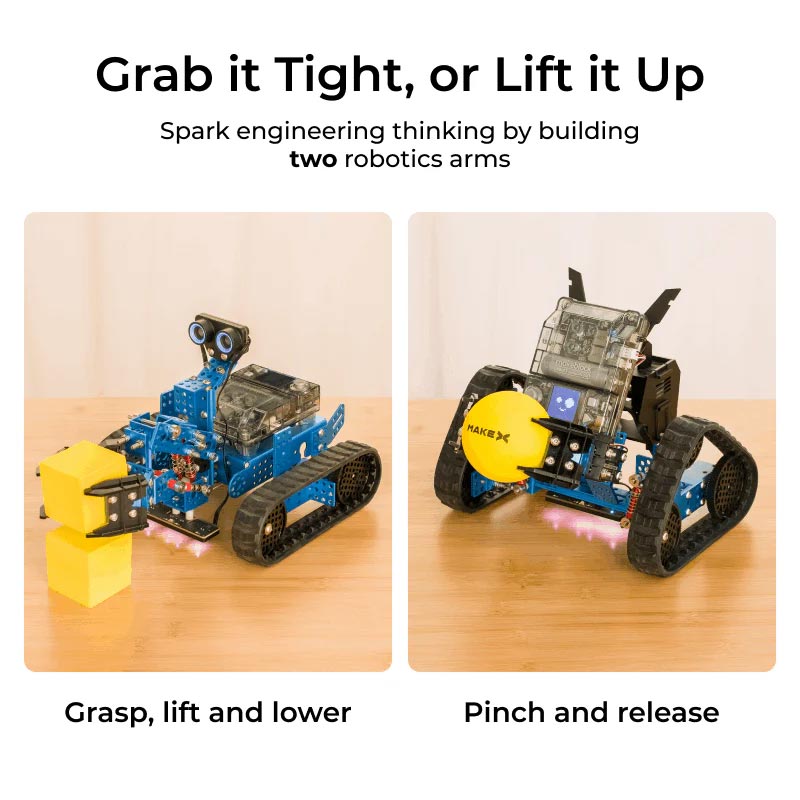 Robot educational programabil | de codare Makeblock mBot2 Rover Kit: Robot emo interactiv pentru copii, pentru învățarea programării și joacă în aer liber 4 Robot educational programabil | de codare Makeblock mBot2 Rover Kit: Robot emo interactiv pentru copii, pentru învățarea programării și joacă în aer liber - imagine 4