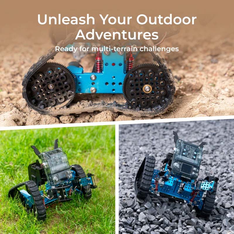 Robot educational programabil | de codare Makeblock mBot2 Rover Kit: Robot emo interactiv pentru copii, pentru învățarea programării și joacă în aer liber 6 Robot educational programabil | de codare Makeblock mBot2 Rover Kit: Robot emo interactiv pentru copii, pentru învățarea programării și joacă în aer liber - imagine 6