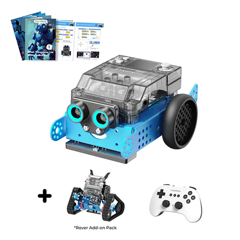 Robot educational programabil | de codare Makeblock mBot2 Rover Kit add-on pentru mBot2: Robot emo interactiv pentru copii, pentru învățarea programării și joacă în aer liber 2 Robot educational programabil | de codare Makeblock mBot2 Rover Kit add-on pentru mBot2: Robot emo interactiv pentru copii, pentru învățarea programării și joacă în aer liber - imagine 2