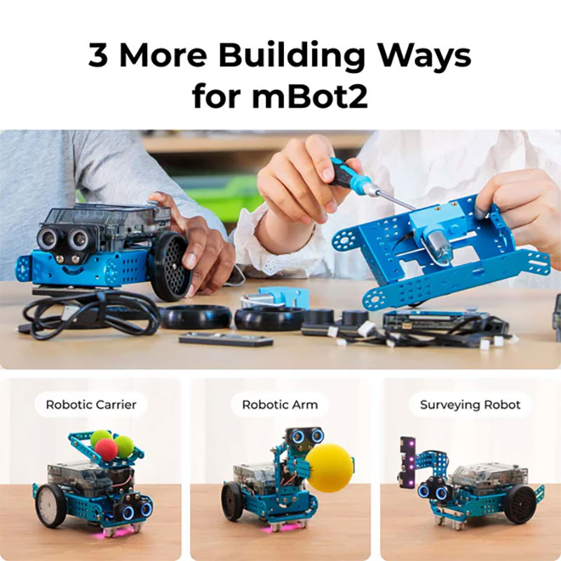 Robot educational programabil | de codare Makeblock mBot2 Smart World 3-in-1 Add-on Pack 11 Robot educational programabil | de codare Makeblock mBot2 Smart World 3-in-1 Add-on Pack - imagine 11