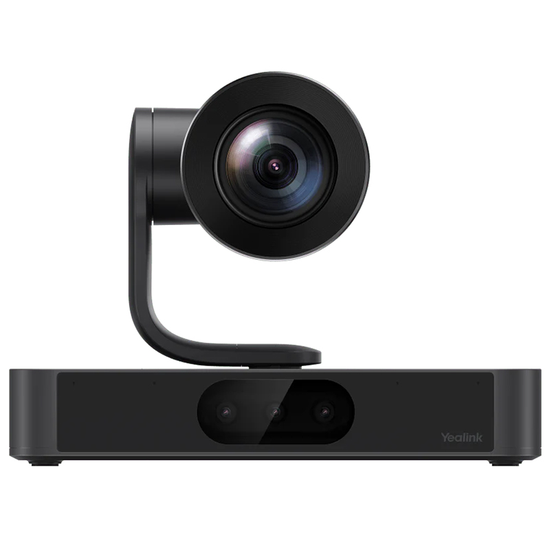 Sistem videoconferinta integrat PoE cu 1 camera PTZ, 4K, cu urmarire inteligenta, 20 x zoom SmartVision 80, 4 microfoane de tavan CM20 cu raza de acoperire a vocii de 4m pana la 360°, 4 difuzoare active de tavan, coaxiale cu 2 cai CS10, procesor audio video AVHub, Yealink 5 cameră videoconferință PTZ 4K SmartVision 80 Yealink
